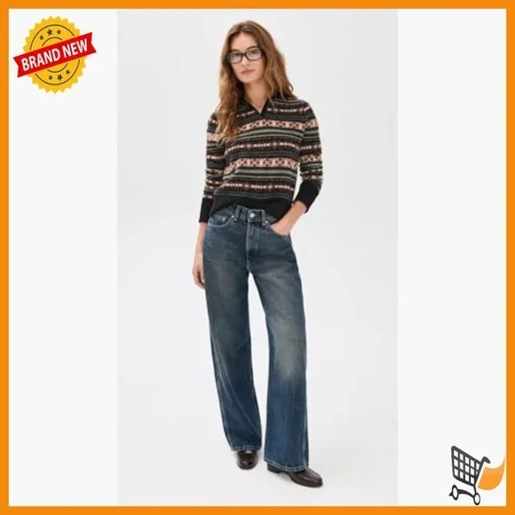 Cashmere Polo Collar Pullover Sweater Long Sleeve Classic Fit